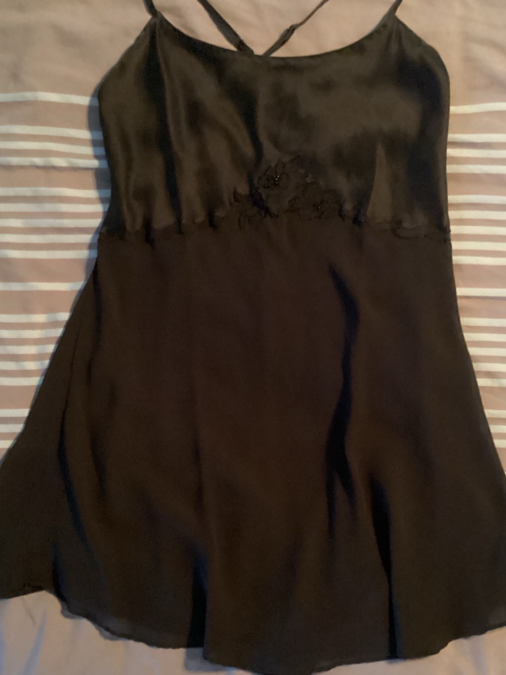 Victoria's Secret Black Silk Slip